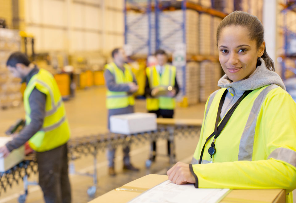 workers in a warehouse